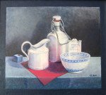 Kruikje, olie op paneel, 35 x 30 cm, verkocht